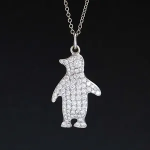 1.00ctw Diamond Penguin Charm Pendant