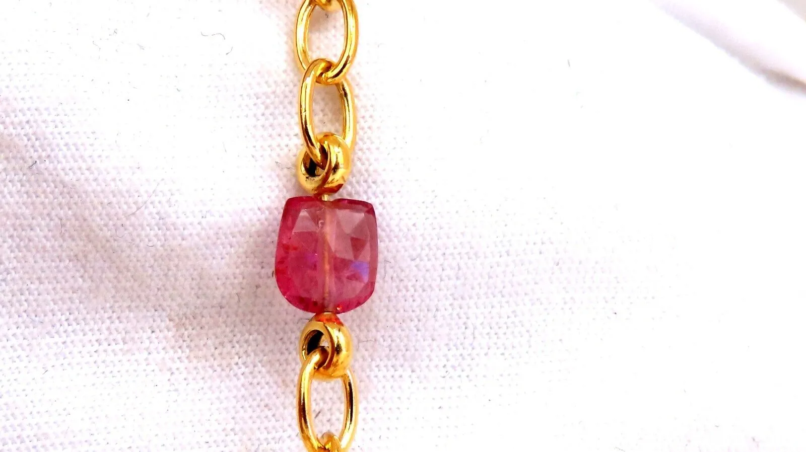 10ct Natural Tourmaline Dangle Necklace 14kt