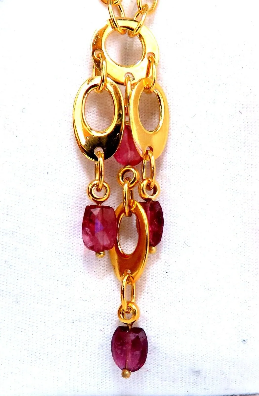 10ct Natural Tourmaline Dangle Necklace 14kt