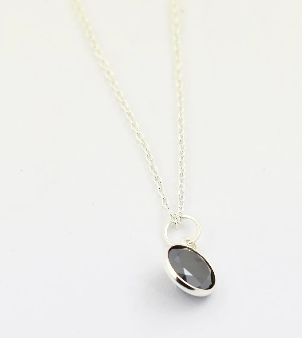 1.25 Ct AAA Quality Certified Black Diamond Solitaire Pendant in Bezel Style- Great Shine & Luster