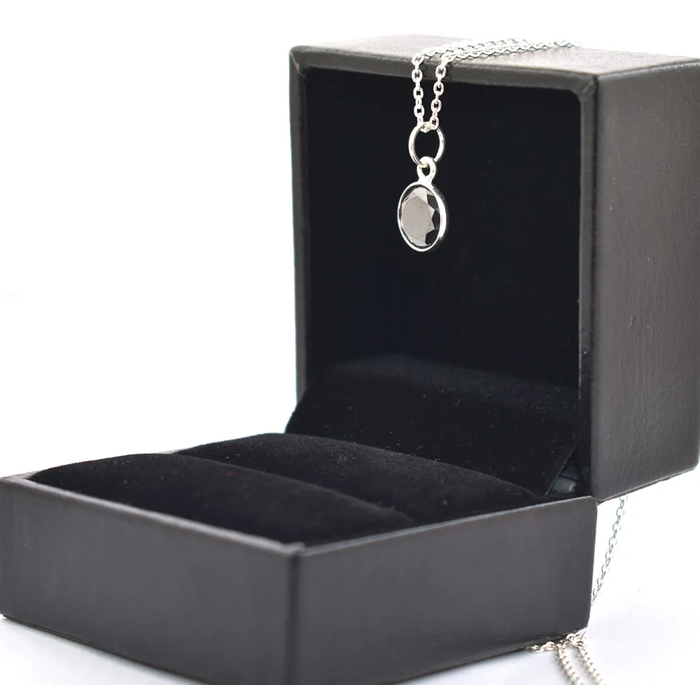 1.25 Ct AAA Quality Certified Black Diamond Solitaire Pendant in Bezel Style- Great Shine & Luster