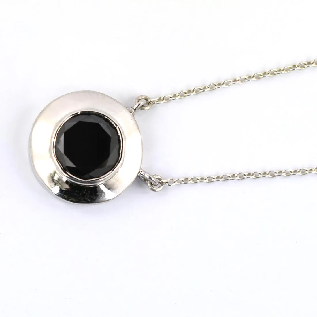 12.80 Ct AAA Quality Brilliant Cut Black Diamond Solitaire Pendant in Bezel Setting, Ideal Gift for Anniversary, Birthday