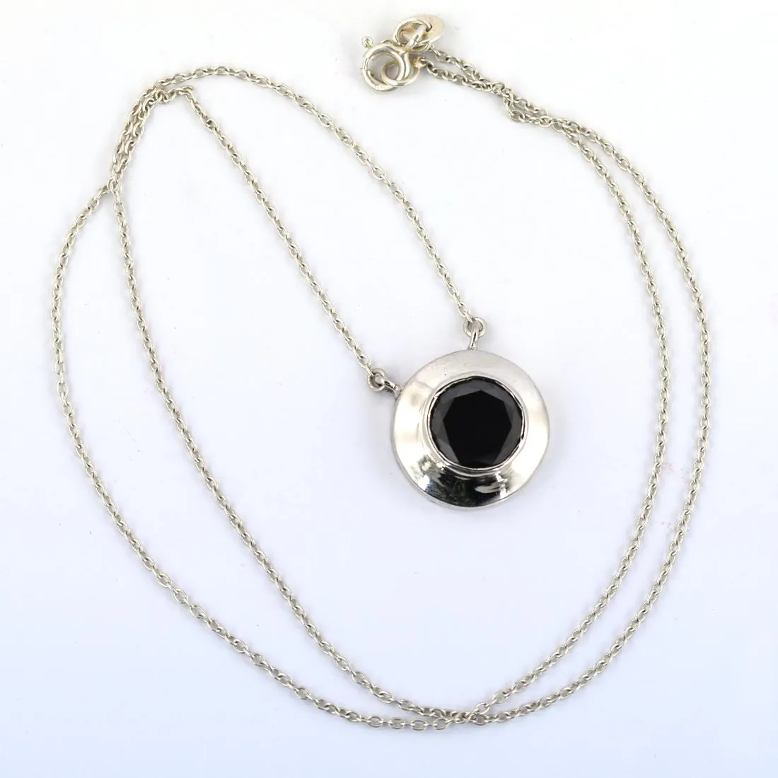 12.80 Ct AAA Quality Brilliant Cut Black Diamond Solitaire Pendant in Bezel Setting, Ideal Gift for Anniversary, Birthday