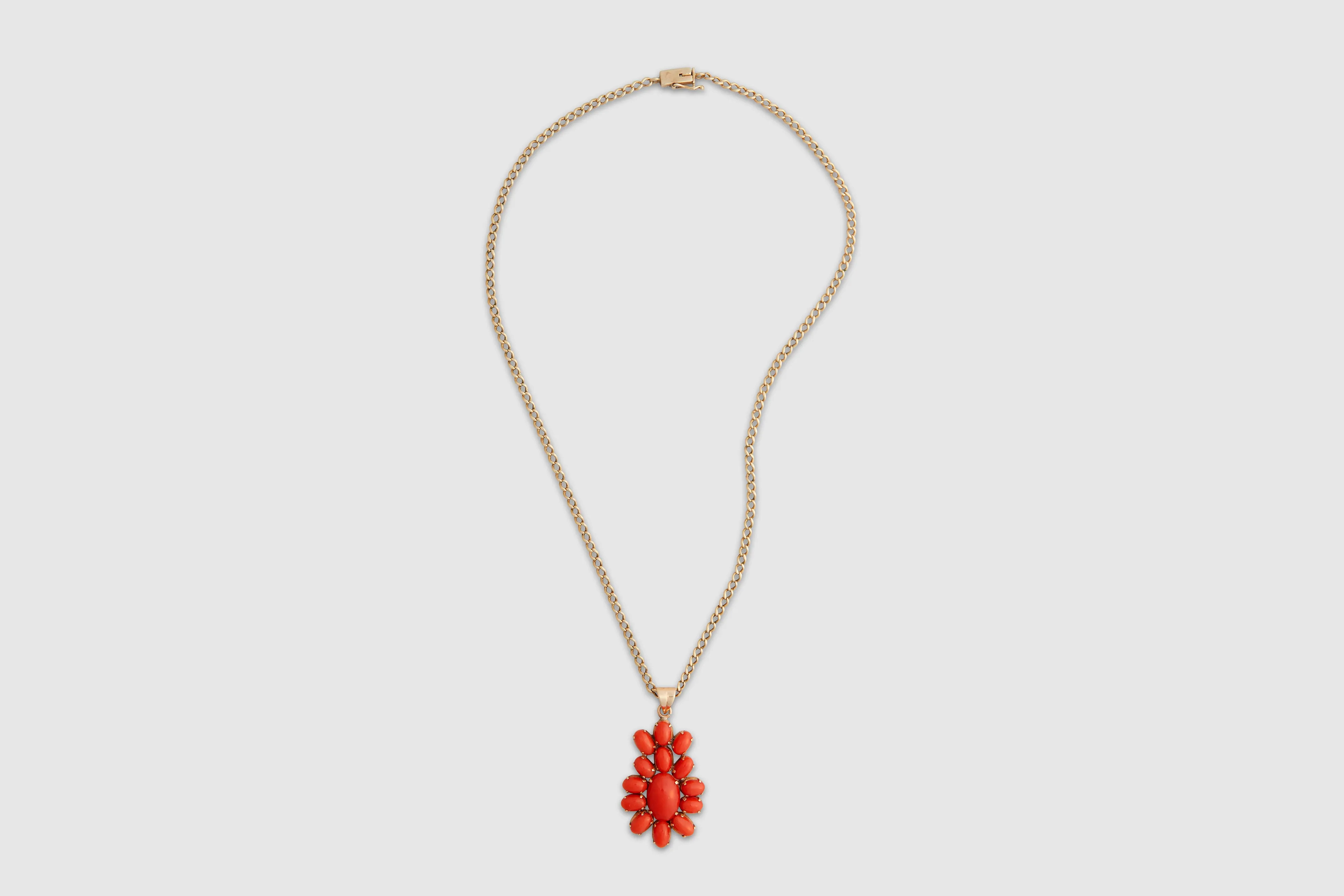 14k Gold & Coral Pendant
