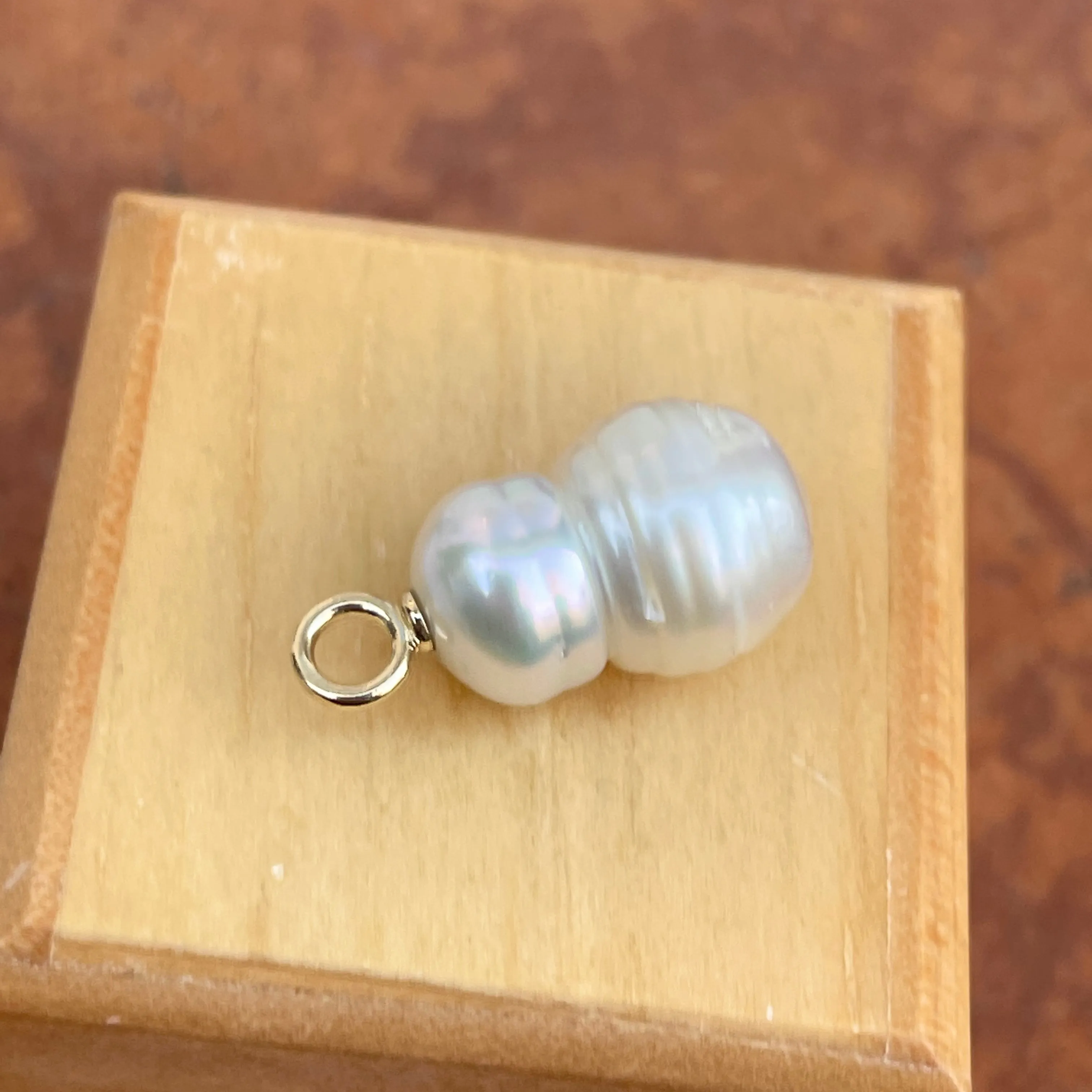 14KT Yellow Gold Paspaley South Sea Pearl Simple Pendant 13mm #11