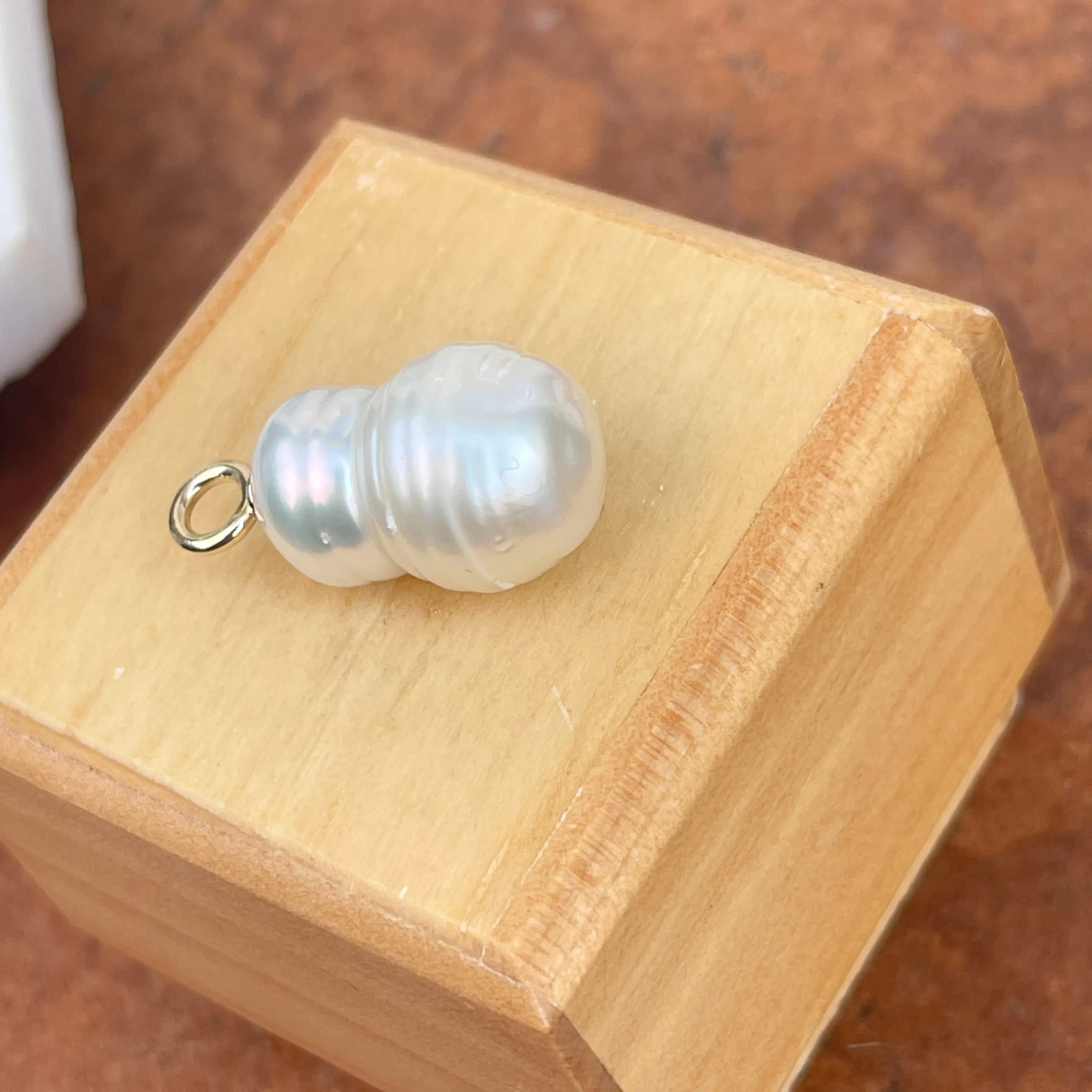 14KT Yellow Gold Paspaley South Sea Pearl Simple Pendant 13mm #11
