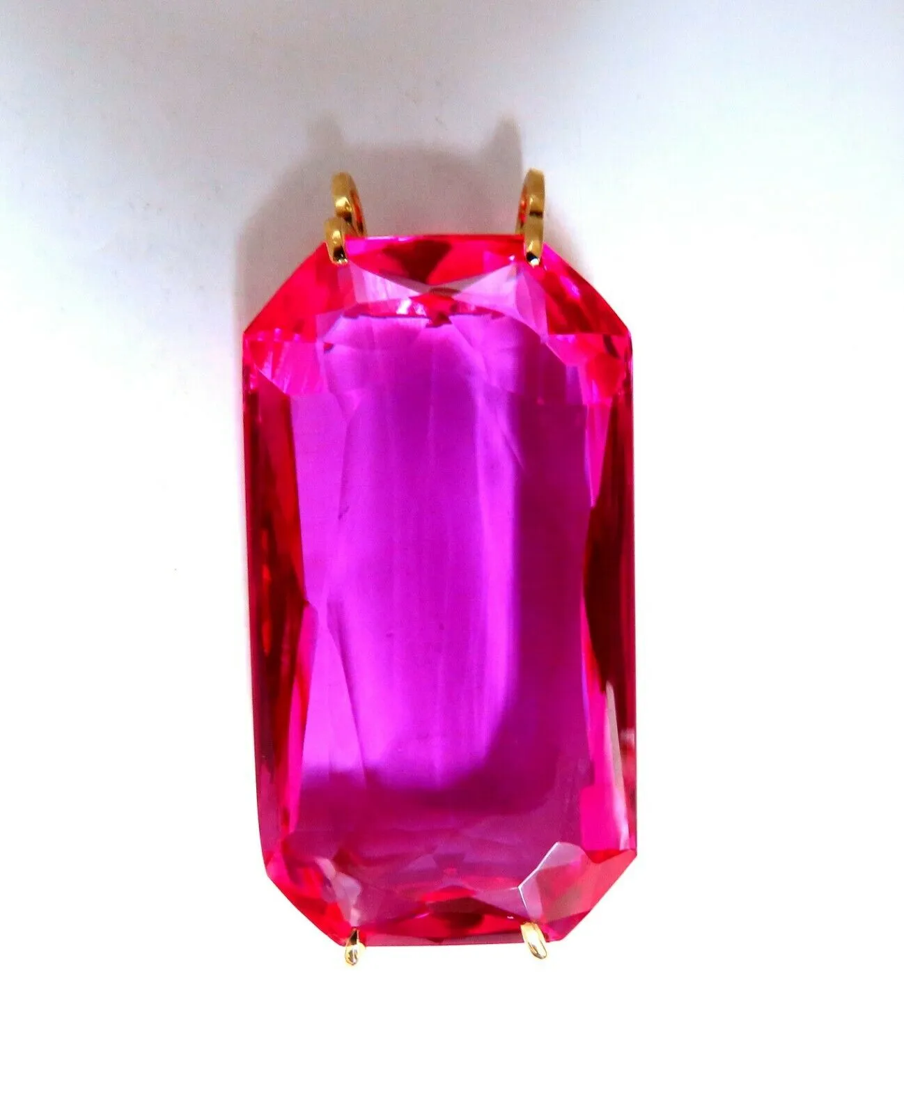 156ct GIA Certified Lab Pink Sapphire necklace 14kt