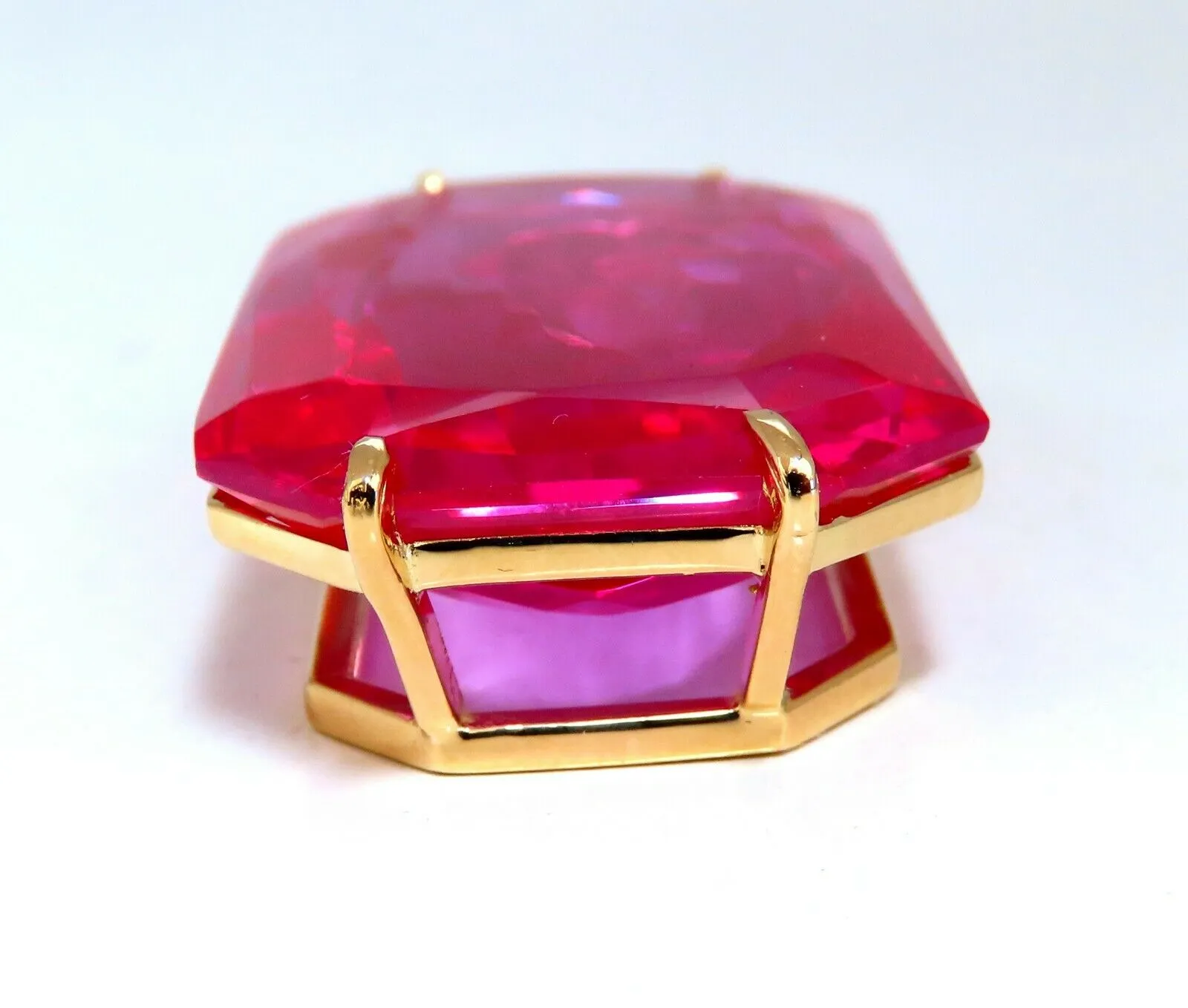 156ct GIA Certified Lab Pink Sapphire necklace 14kt