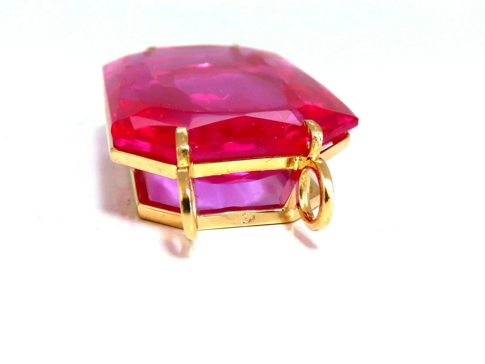 156ct GIA Certified Lab Pink Sapphire necklace 14kt