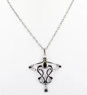 1.79 Ct Black Diamond Solitaire Men's Pendant In 925 Silver. Unique Collection with Great Shine