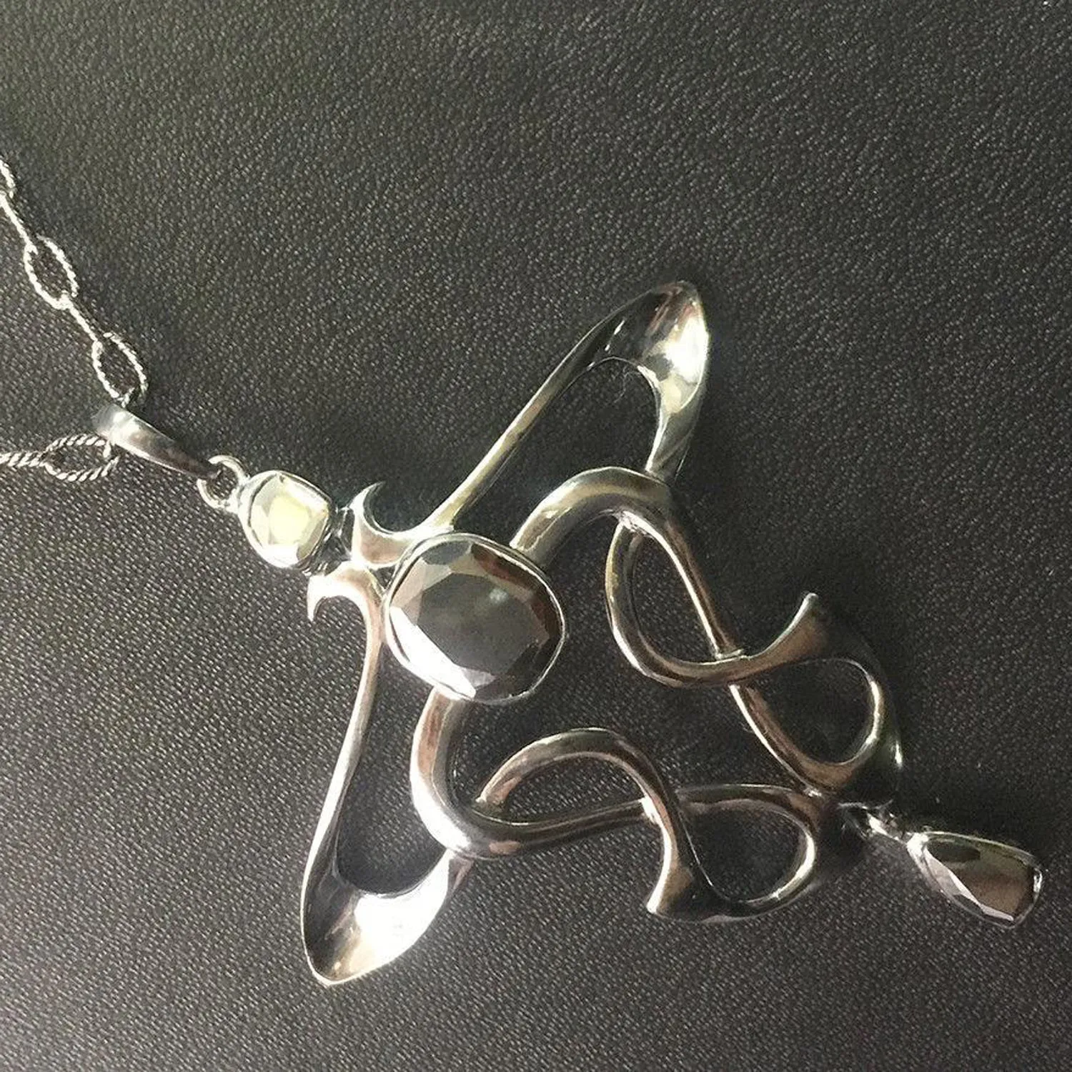 1.79 Ct Black Diamond Solitaire Men's Pendant In 925 Silver. Unique Collection with Great Shine
