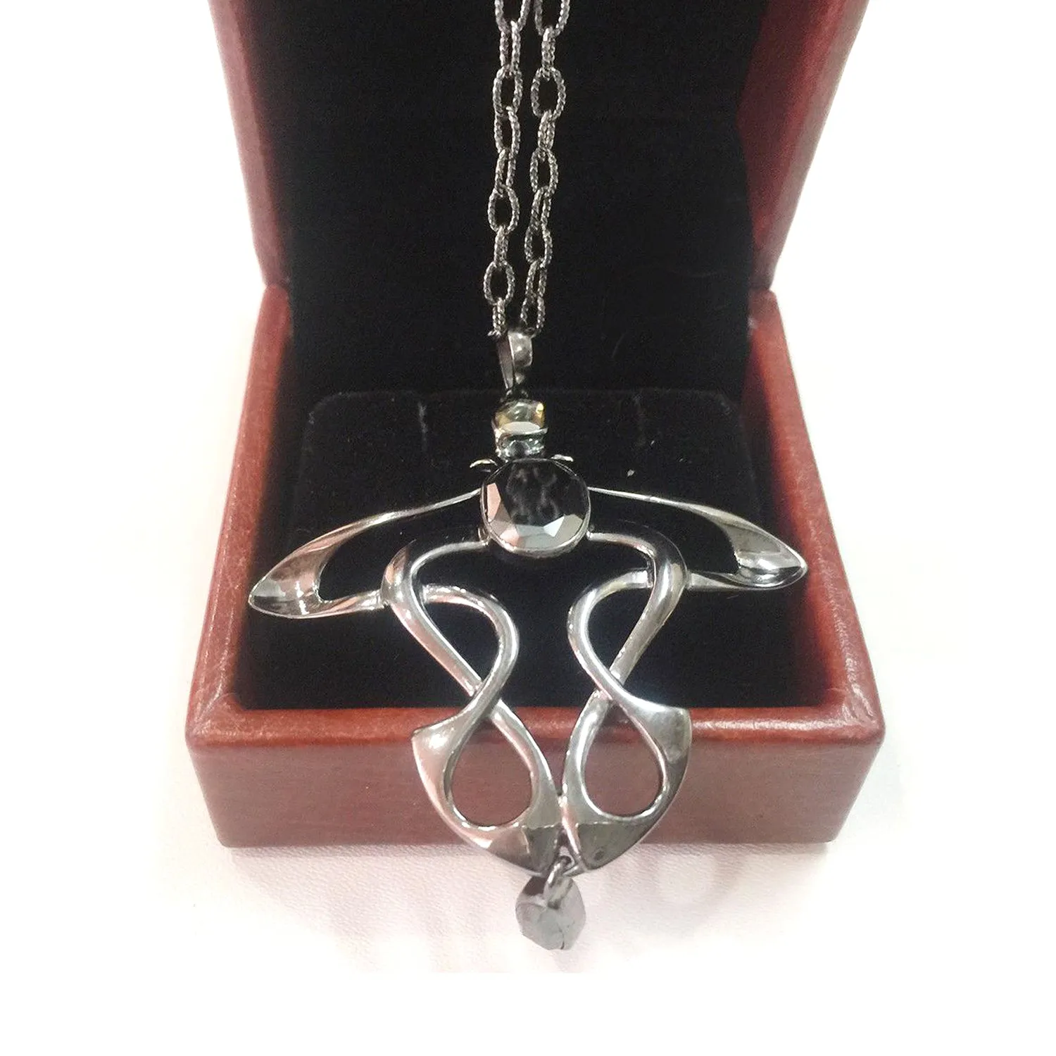 1.79 Ct Black Diamond Solitaire Men's Pendant In 925 Silver. Unique Collection with Great Shine