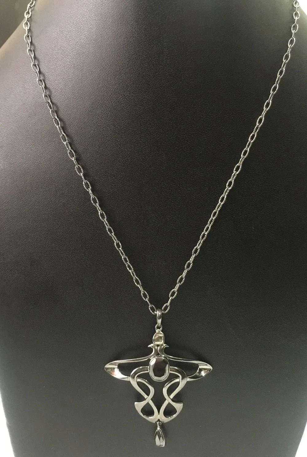 1.79 Ct Black Diamond Solitaire Men's Pendant In 925 Silver. Unique Collection with Great Shine