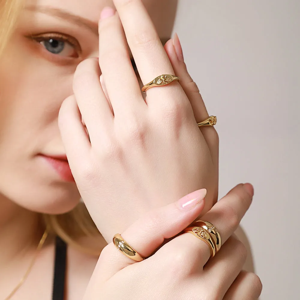 18K Gold Plated Bee Ring