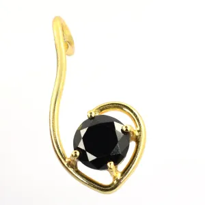 2 Ct Semi Heart Style Black Diamond Solitaire Pendant, Certified- Great Gift for Anniversary, Birthday