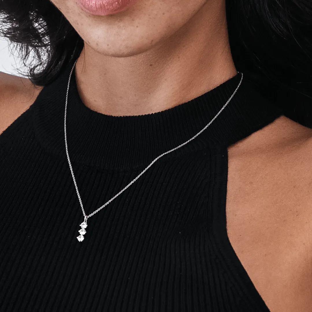 3-Stone Diamond Necklace