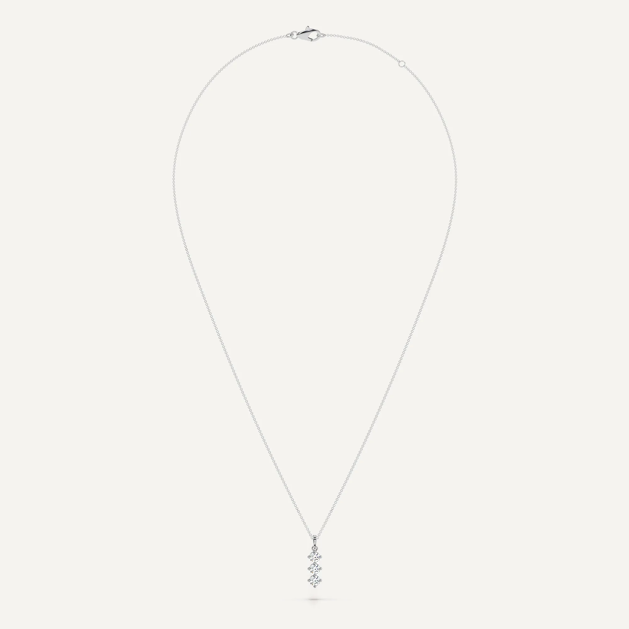 3-Stone Diamond Necklace