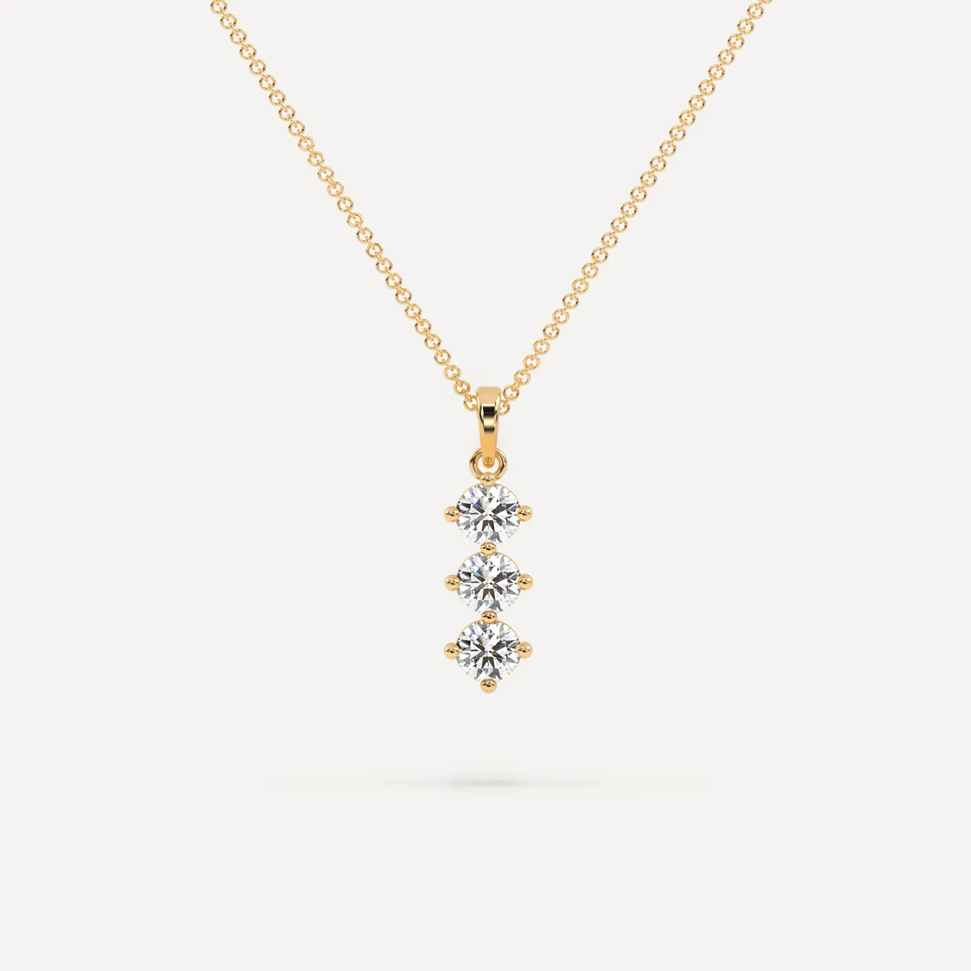 3-Stone Diamond Necklace