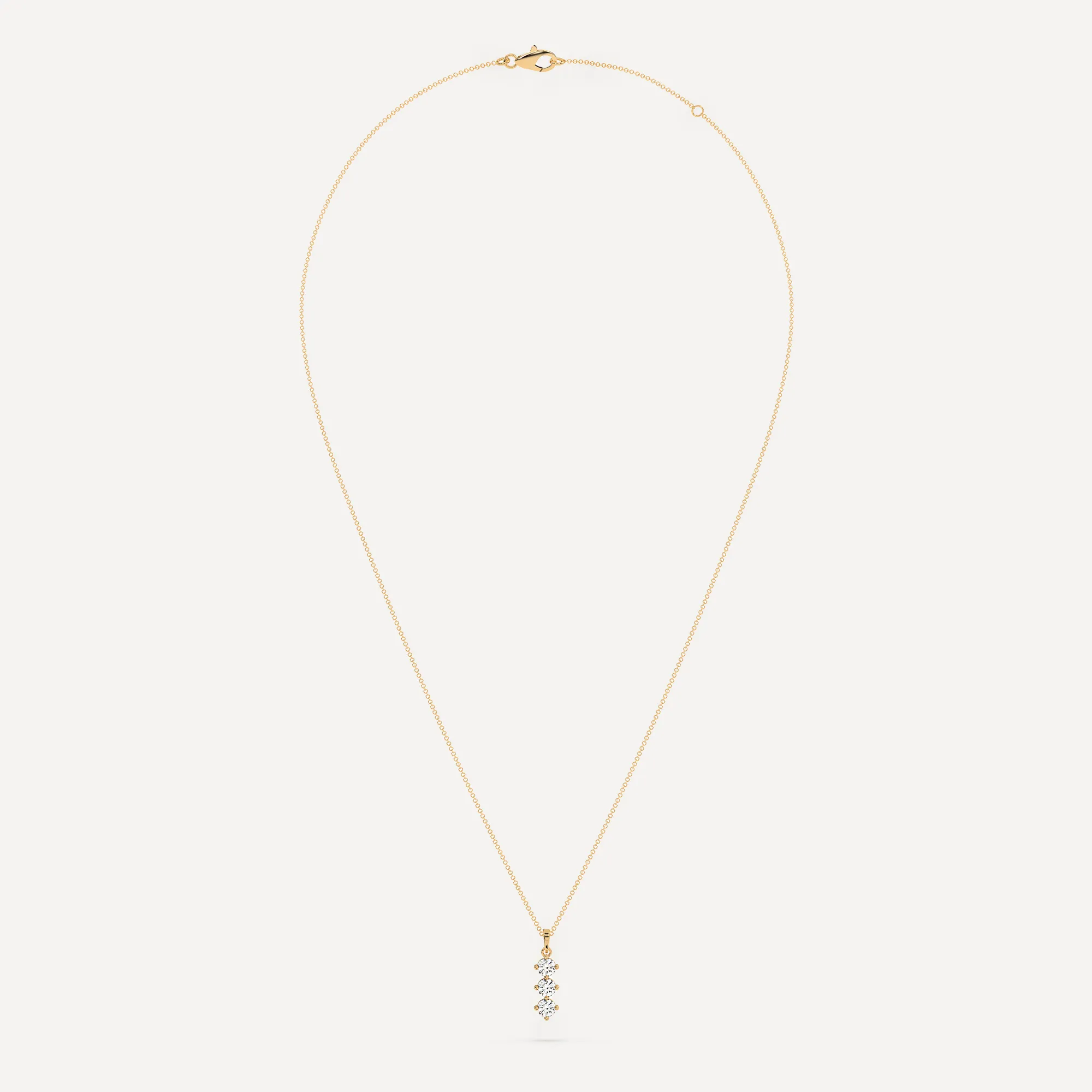 3-Stone Diamond Necklace