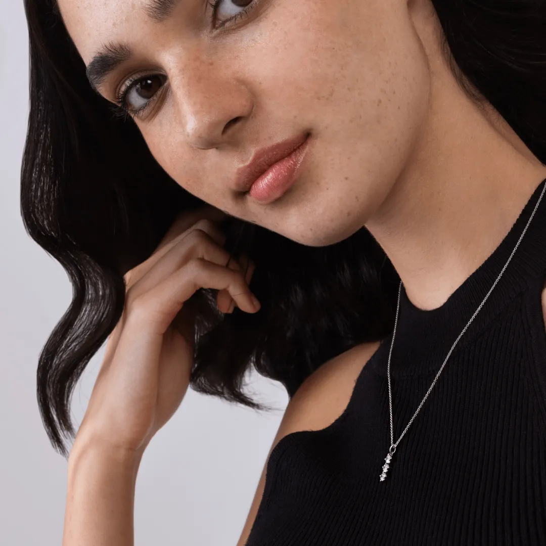 3-Stone Diamond Necklace