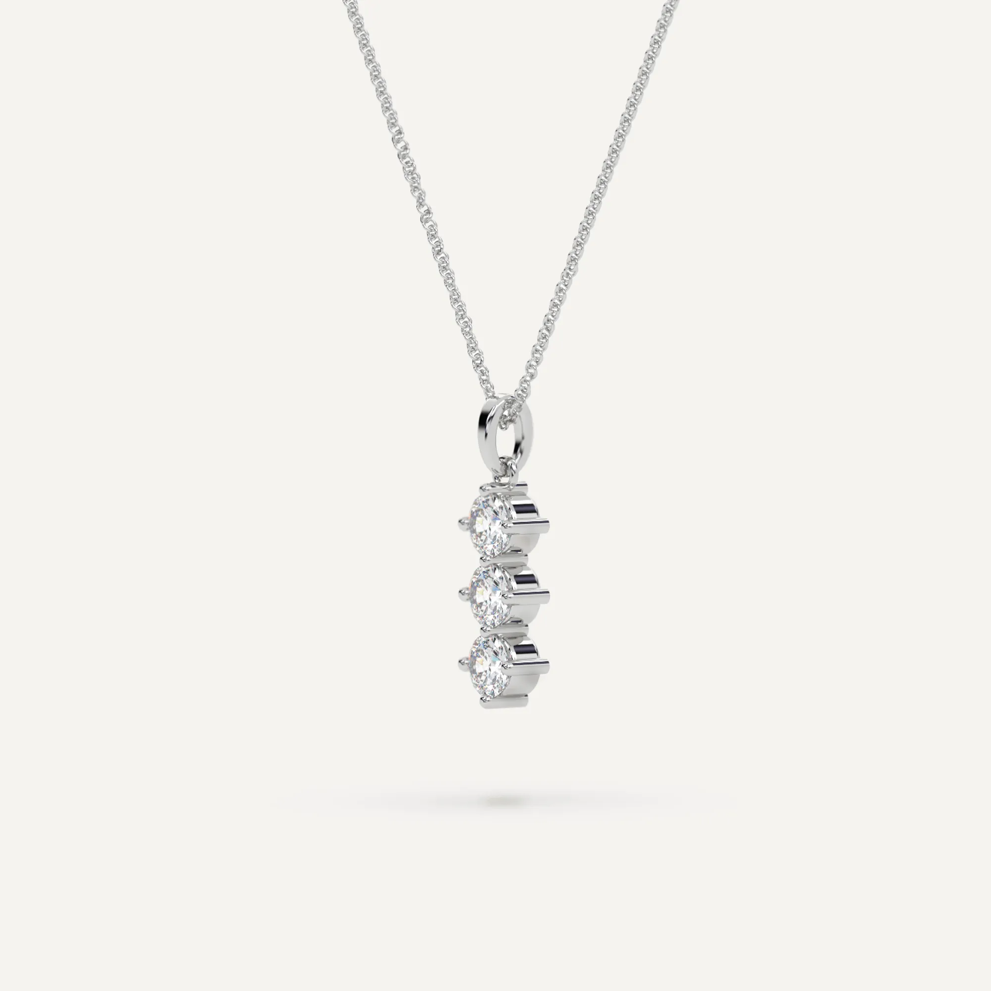 3-Stone Diamond Necklace