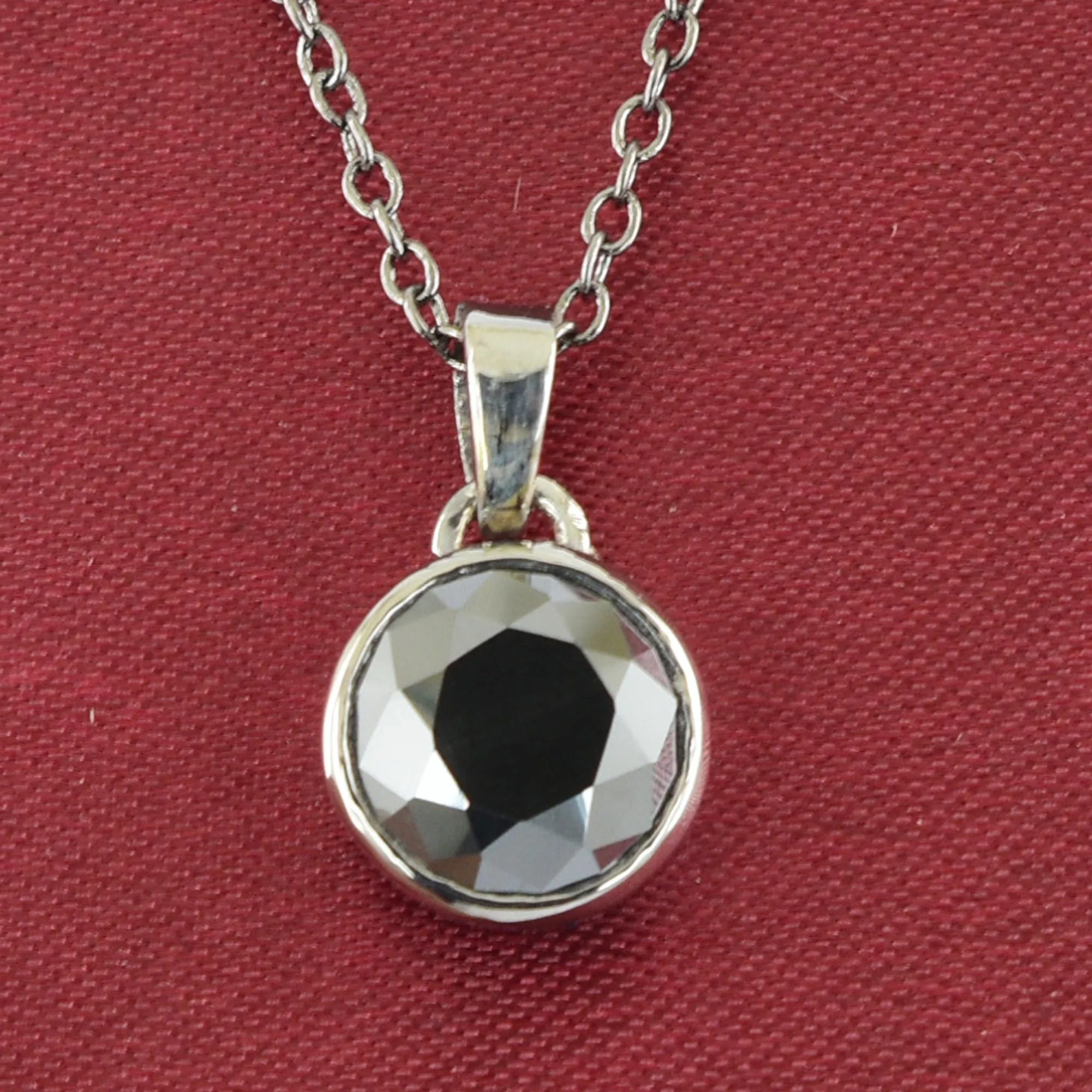 3.90 Ct Certified Brilliant Cut Black Diamond Solitaire Pendant with Bezel Setting- Elegant Look!