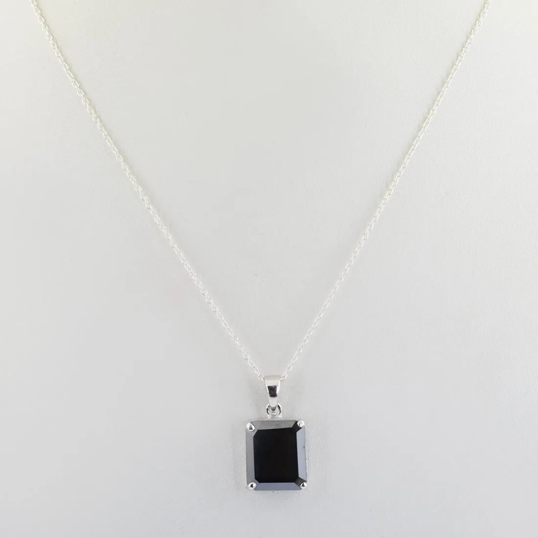 4 Ct Certified Black Diamond Solitaire Pendant In 925 Silver- Excellent Luster & Great Look