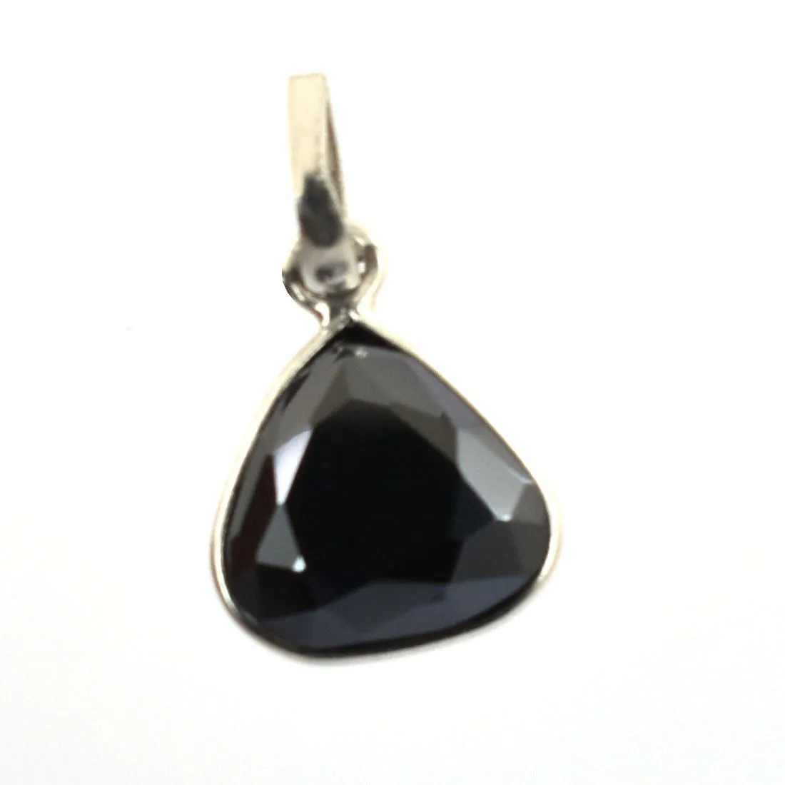 4 Ct Trillion Shape Black Diamond Solitaire Pendant in Bezel Setting- Great Shine & Excellent Quality
