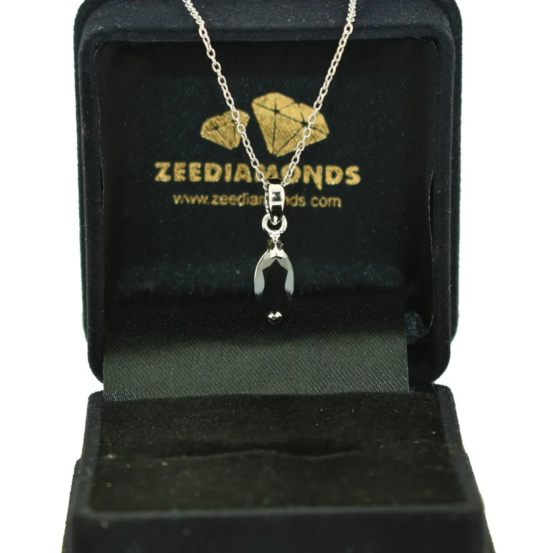 4.75 Ct Marquise Shape Black Diamond Solitaire Pendant in Prong Setting- Ideal Gift for Anniversary, Birthday