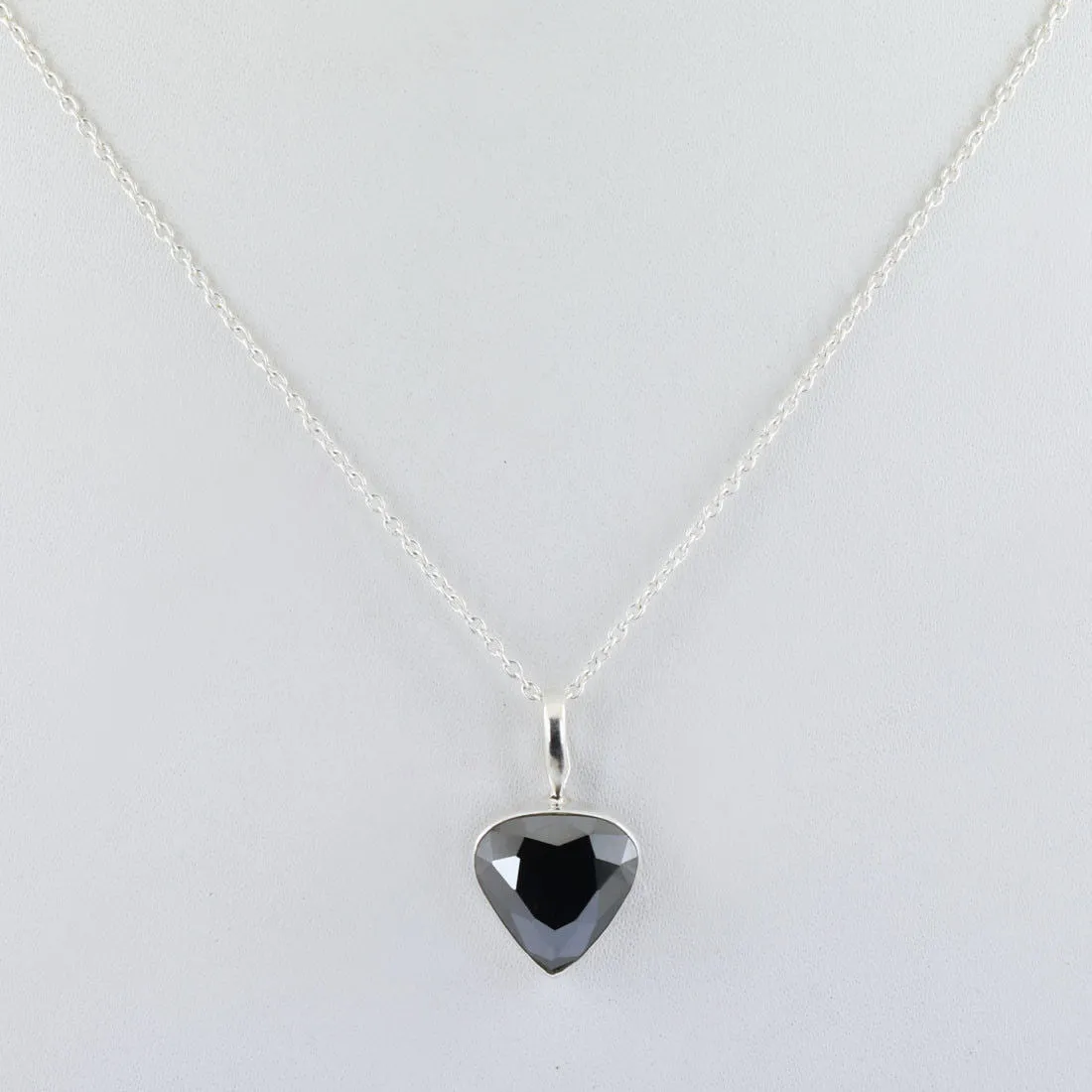 5 Ct Black Diamond Solitaire Pendant in 925 Sterling Silver, Great Sparkle & Excellent Luster