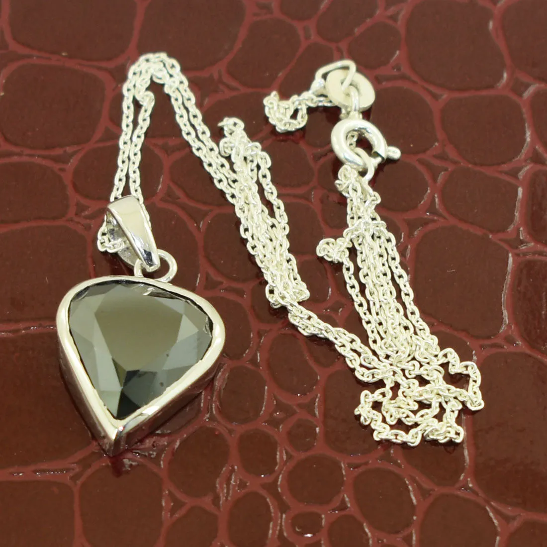 5 Ct Certified Black Diamond Solitaire Pendant in 925 Sterling Silver, Excellent Quality with Great Shine