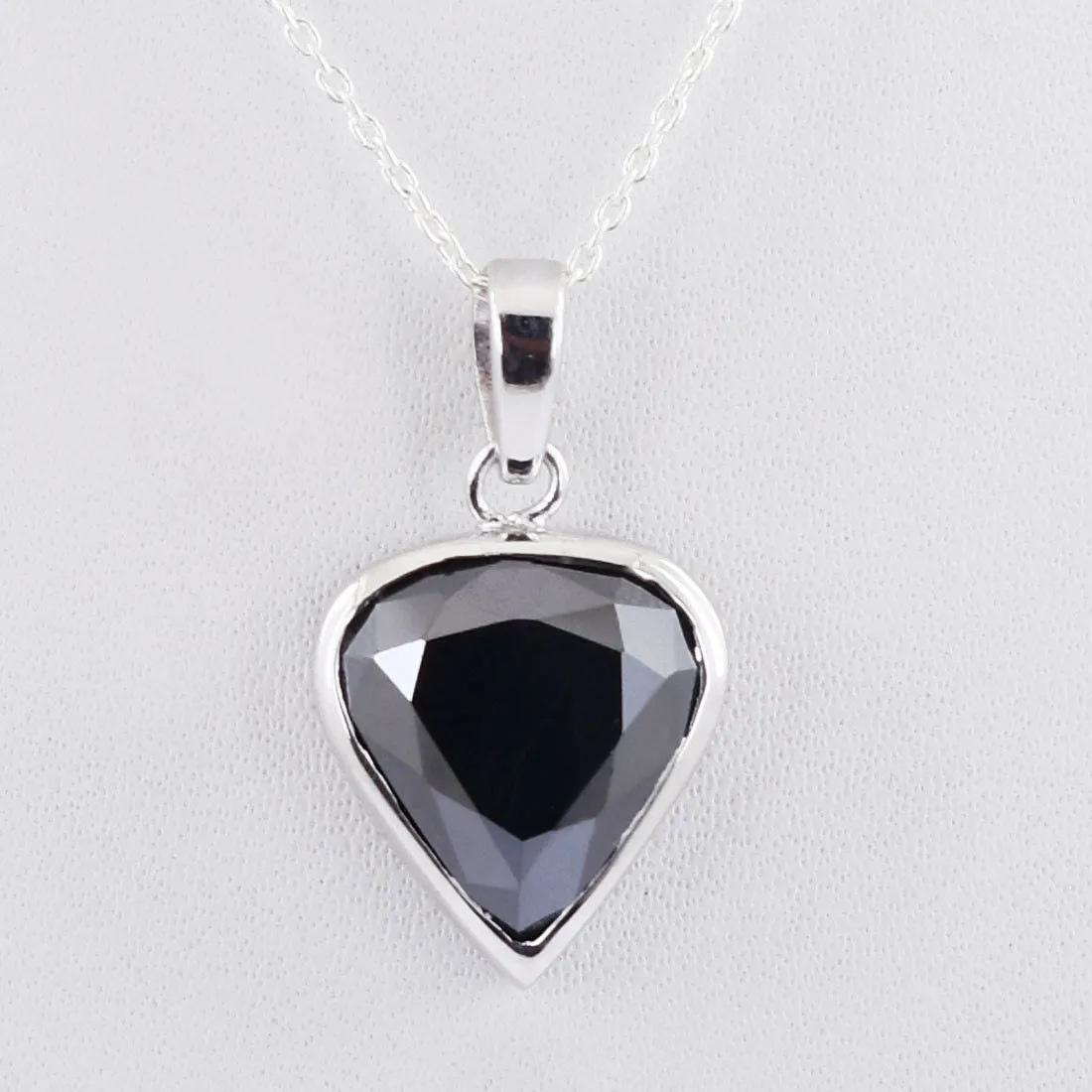 5 Ct Certified Black Diamond Solitaire Pendant in 925 Sterling Silver, Excellent Quality with Great Shine