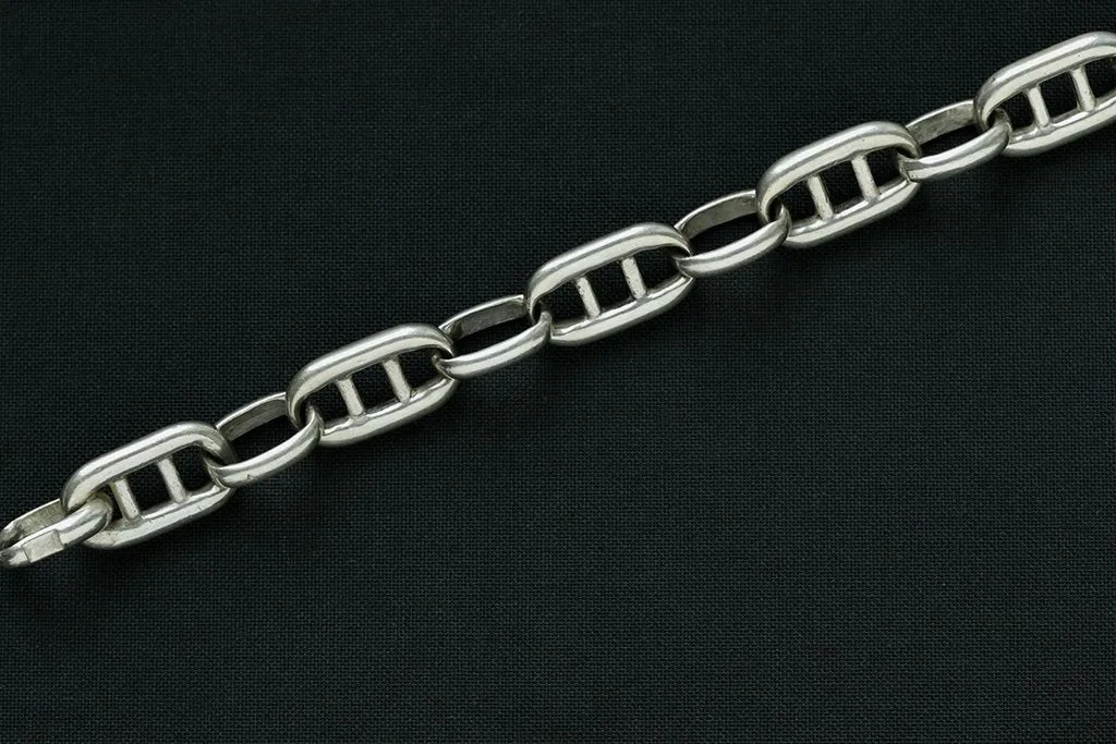 60s' Sterling Silver Chain Bracelet
