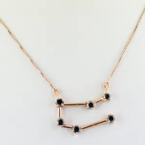 AAA 0.60 Ct Gemini Zodiac Sign Black Diamond Pendant. Certified Diamonds! Very Elegant & Great Gift