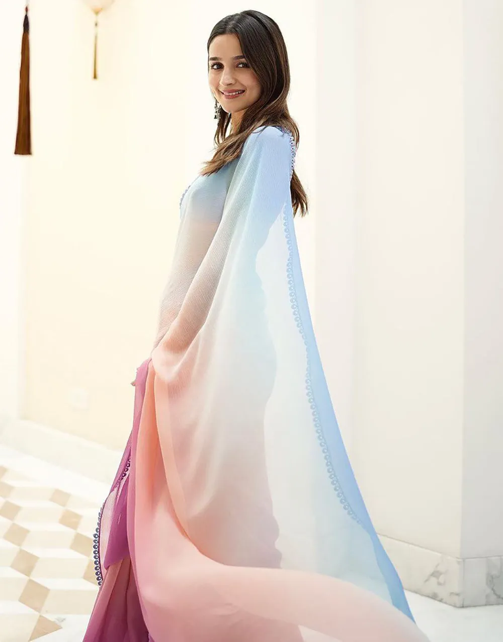 Alia Bhatt Soft Georgette Party Wear Saree