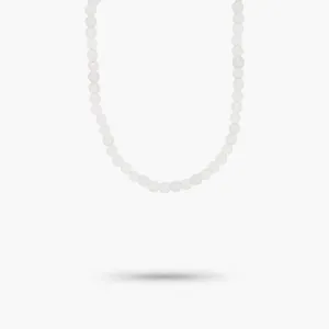 Amare Wear White Opal Beads Necklace