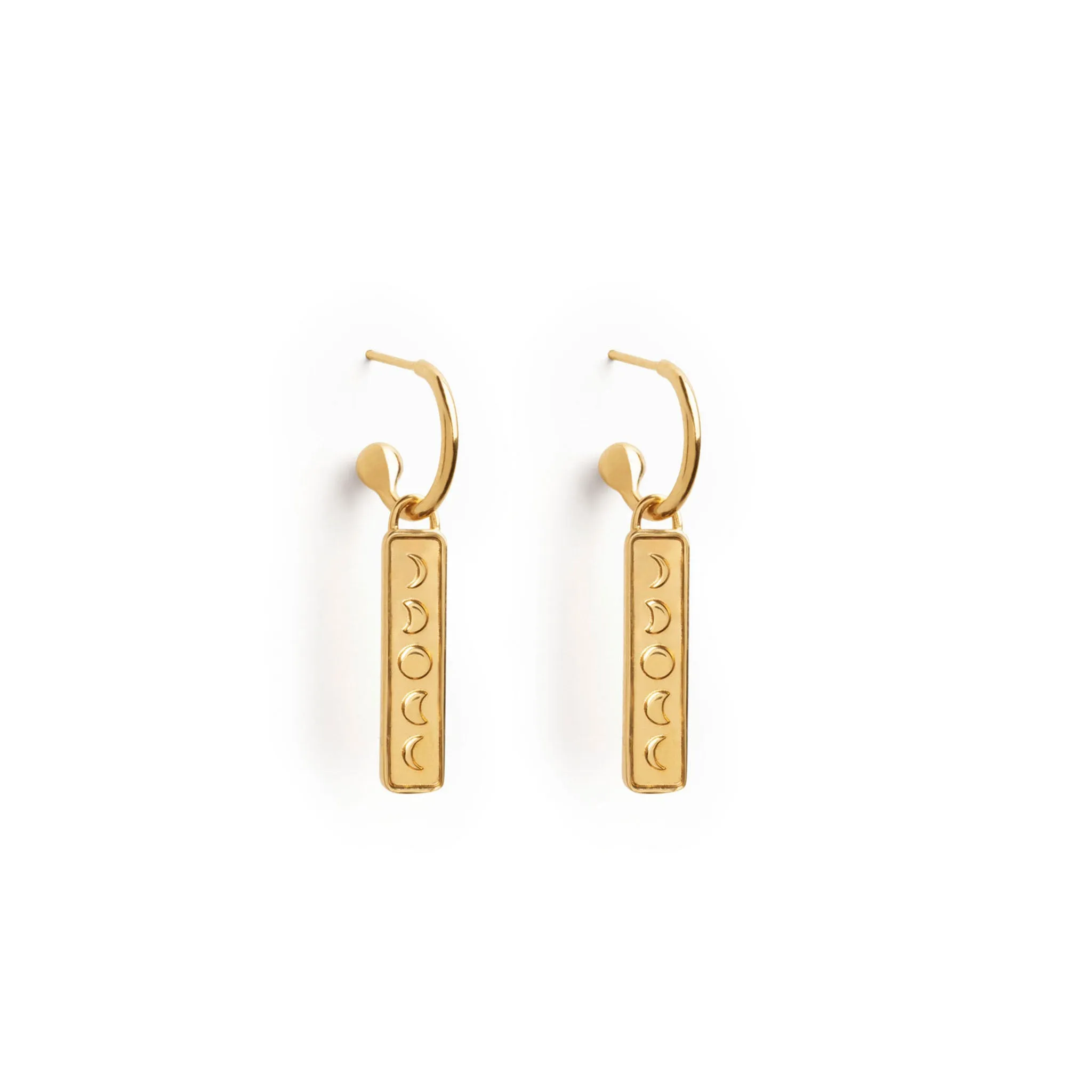 Aqua Drop Hoop Earrings