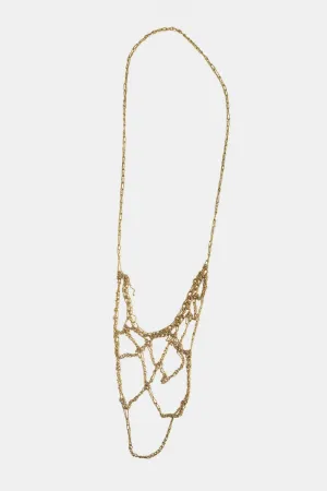 Arielle De Pinto Web Necklace in Gold