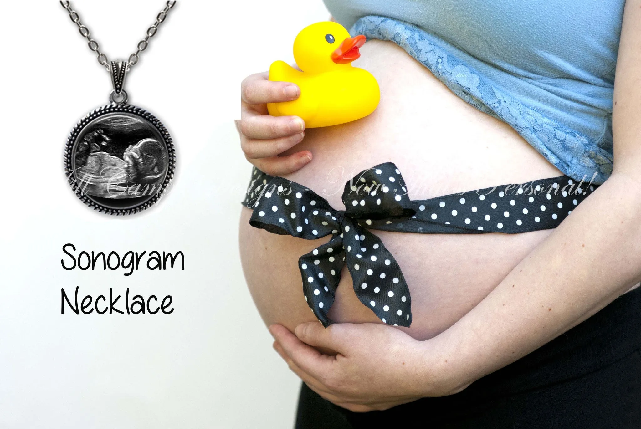 Baby Sonogram Necklace, Ultrasound Pendant - Pregnancy Gift , New Baby