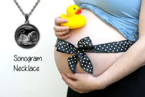 Baby Sonogram Necklace, Ultrasound Pendant - Pregnancy Gift , New Baby