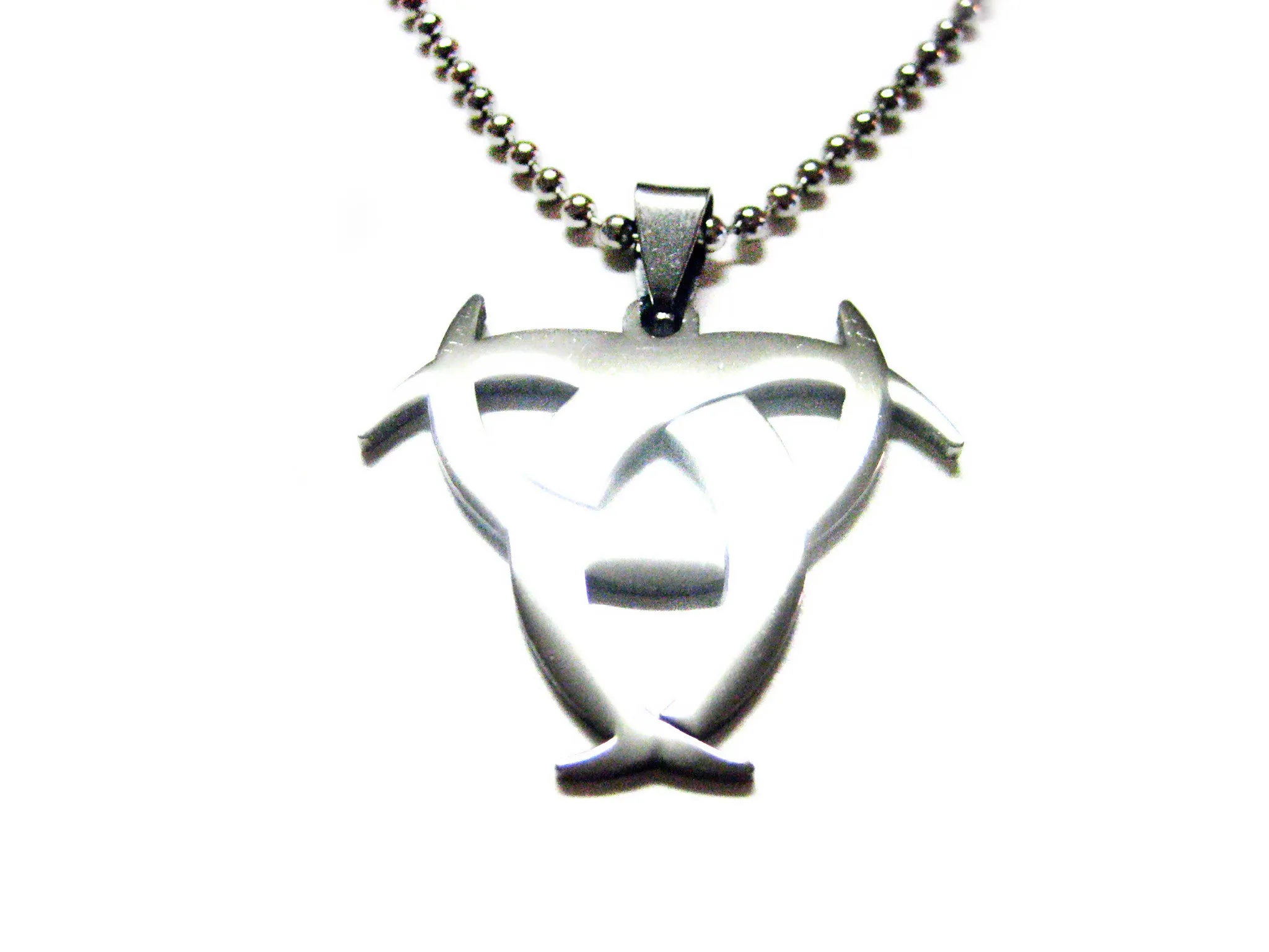 Bio Hazard Sign Metal Cut Out Necklace