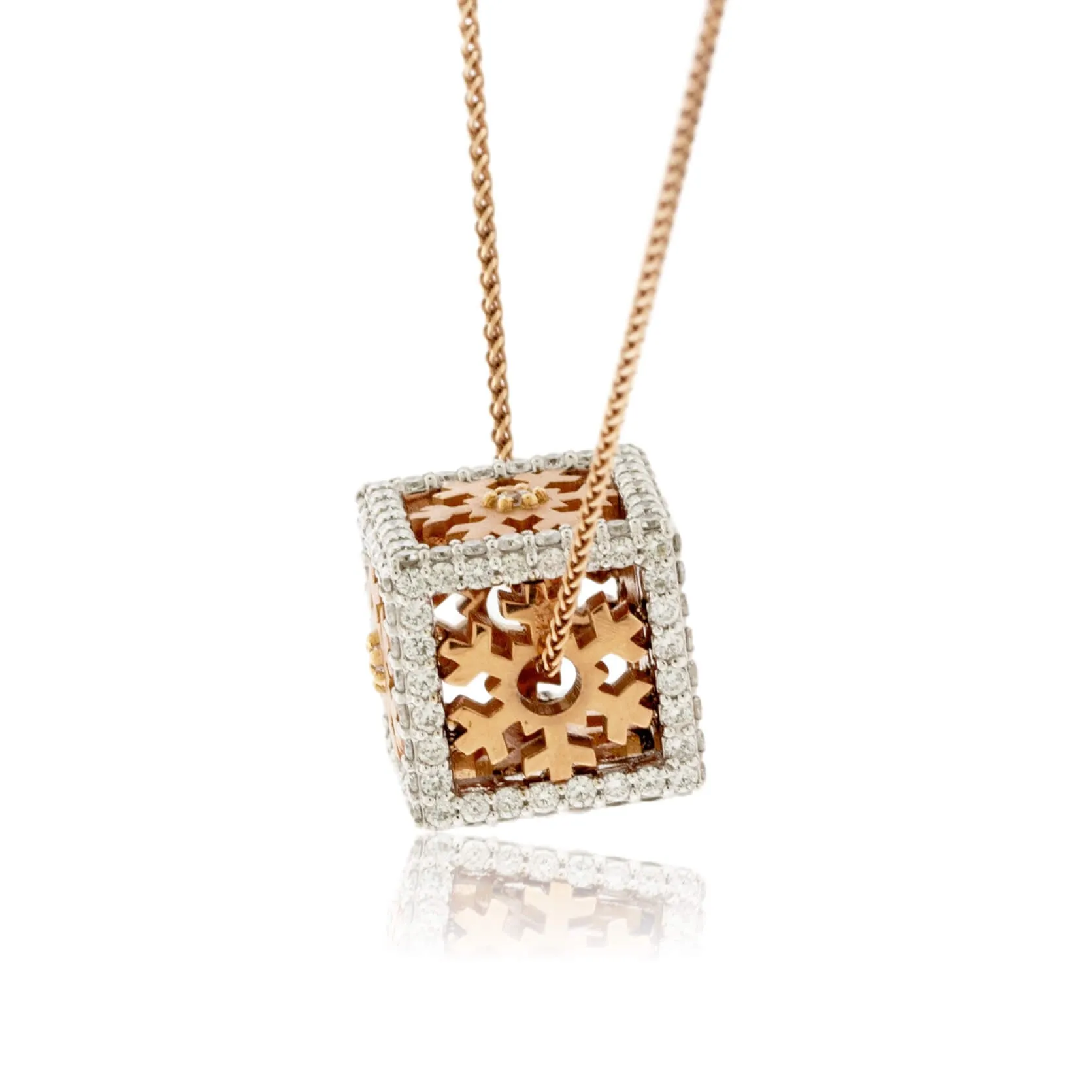 Box Diamond Rose Gold Snowflake