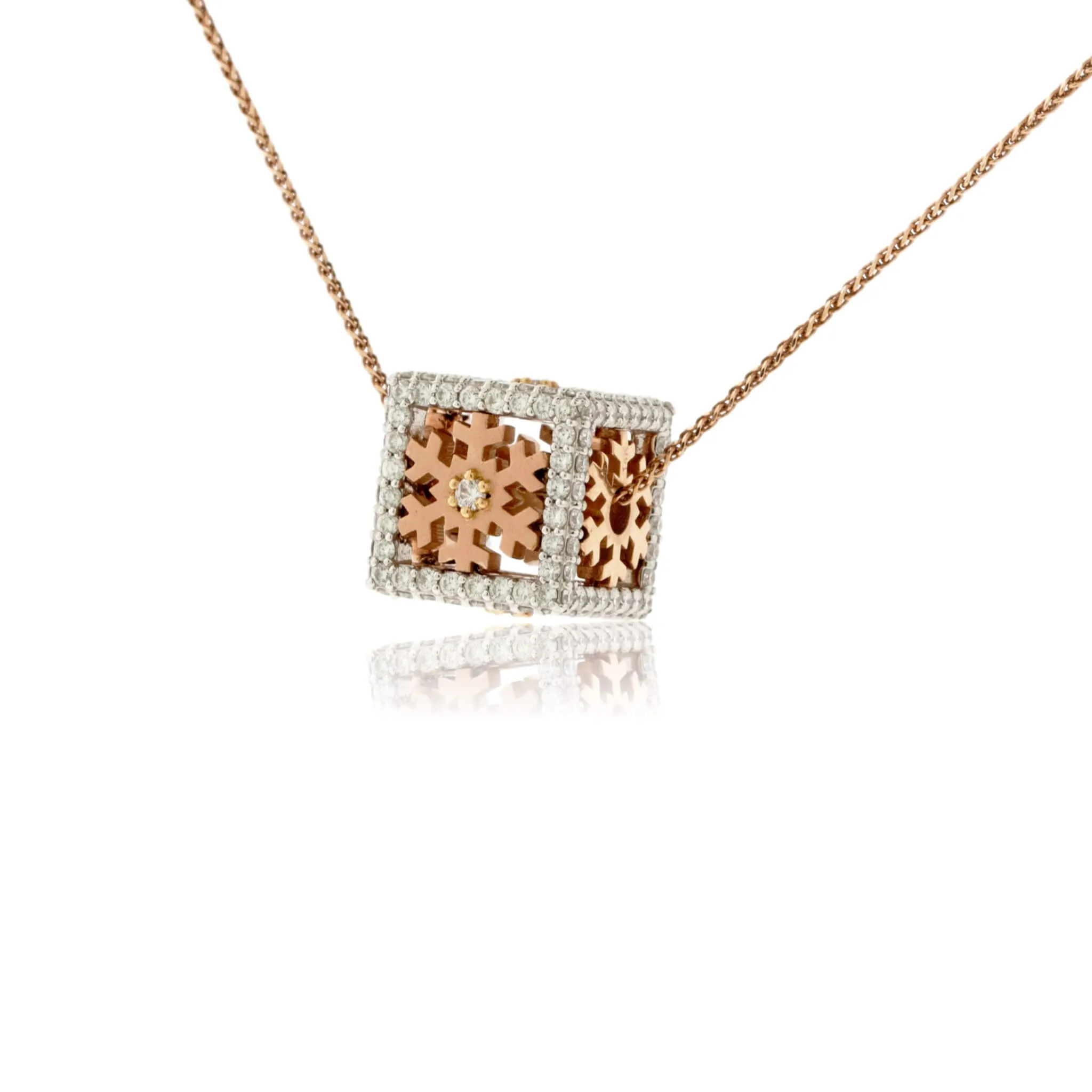Box Diamond Rose Gold Snowflake