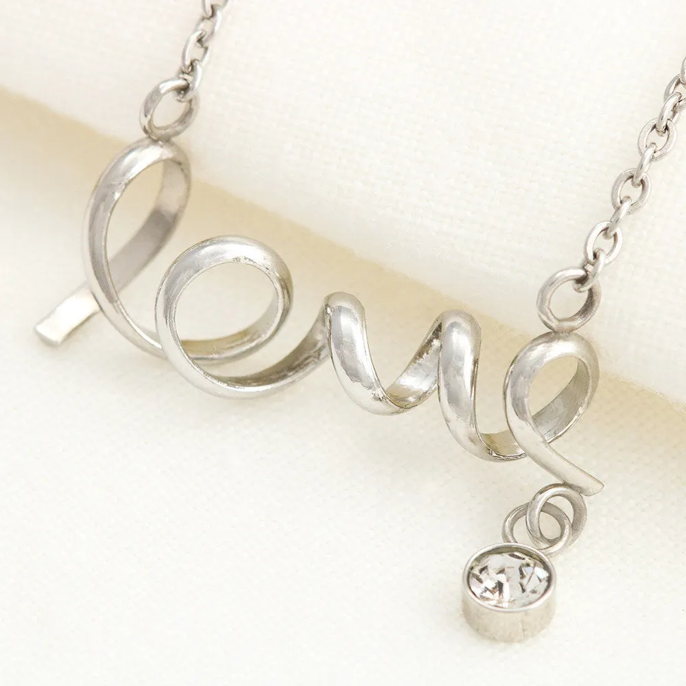 Brave, strong & smart-Scripted Love Necklace for Daughter, From Parents