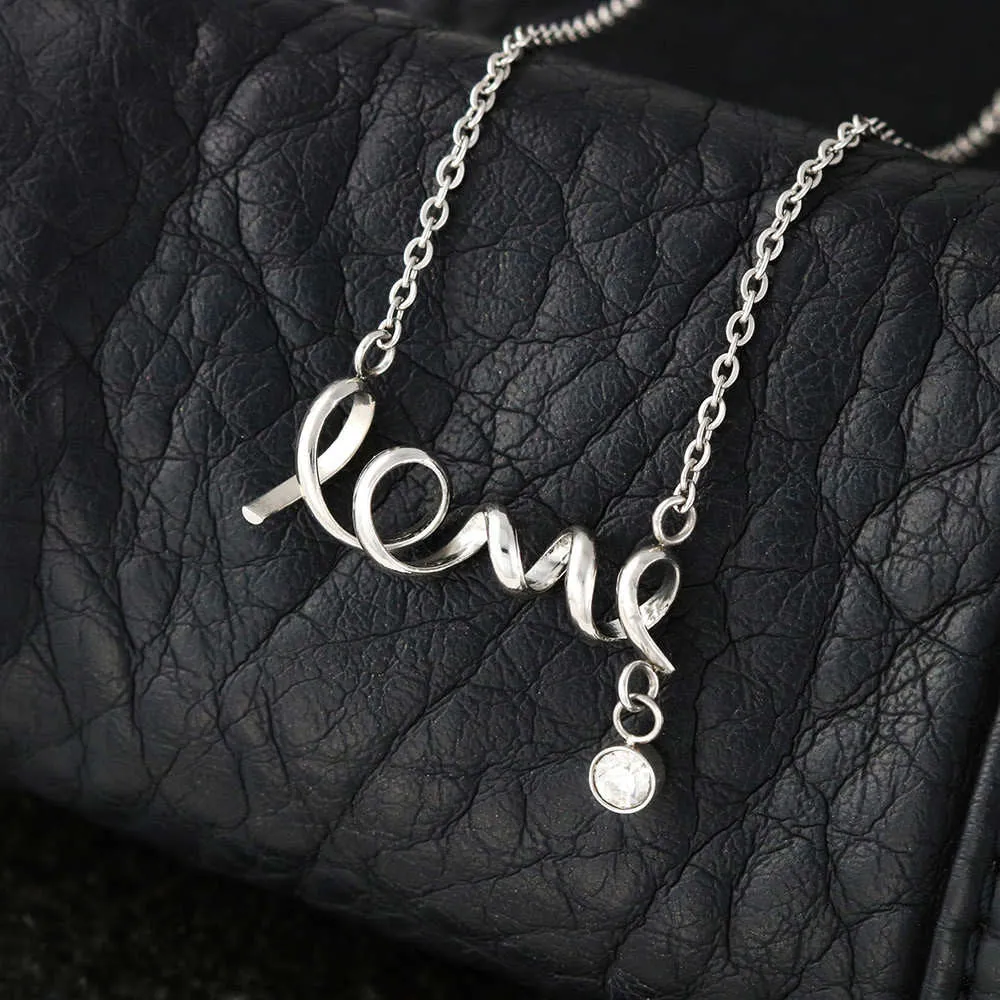 Brave, strong & smart-Scripted Love Necklace for Daughter, From Parents
