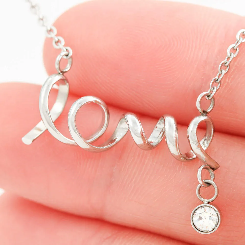Brave, strong & smart-Scripted Love Necklace for Daughter, From Parents