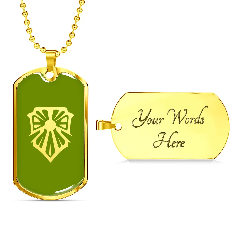 Bright Shield Rune Dog Tag