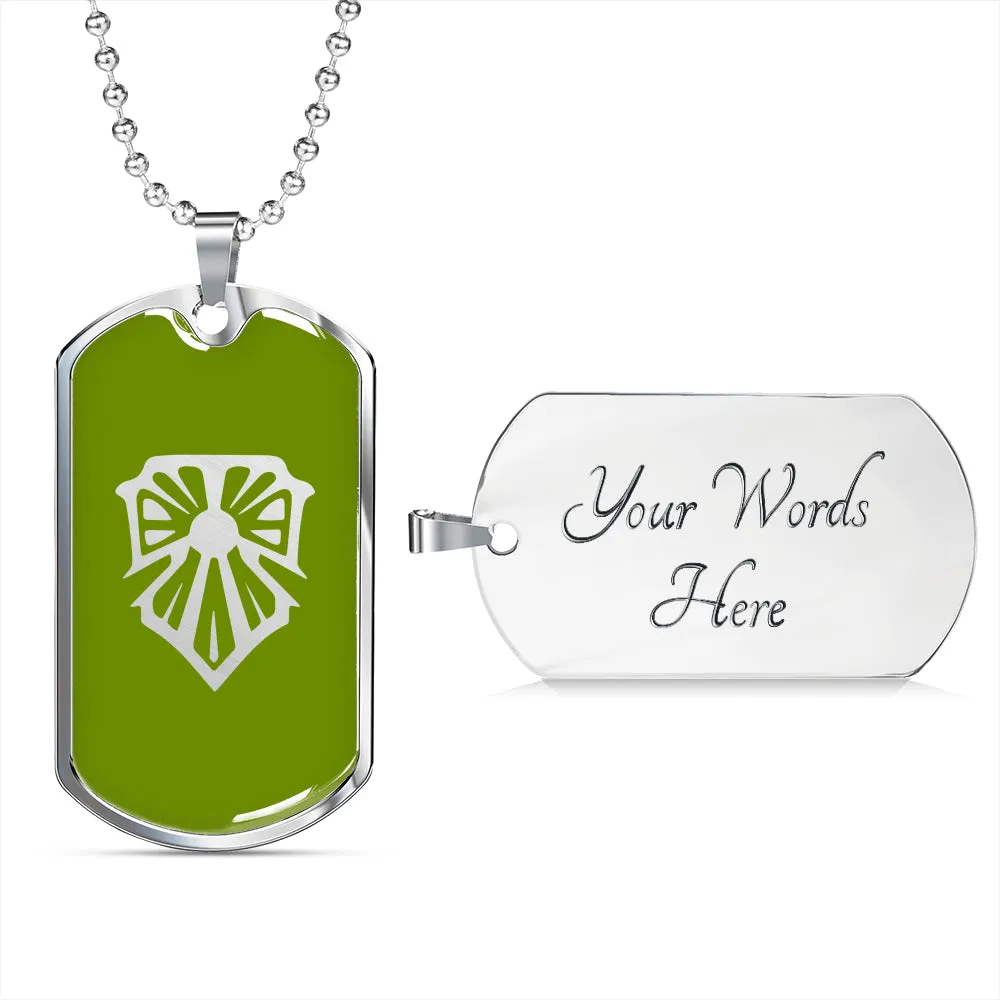 Bright Shield Rune Dog Tag