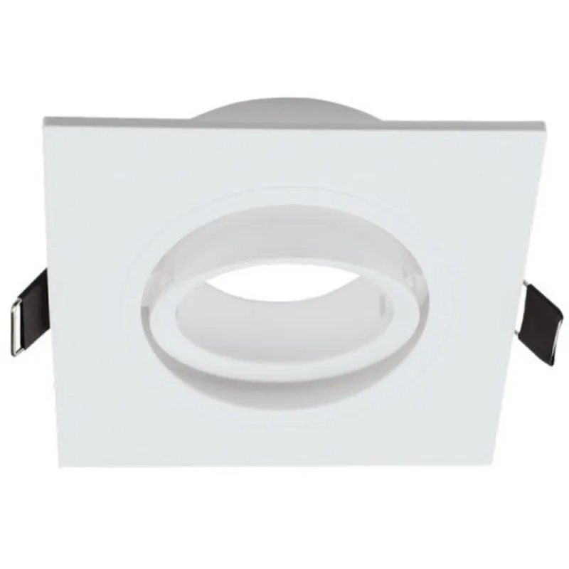 Bright Star DL124 White Square Recessed Polycarbonate with Antiglare Ring Straight
