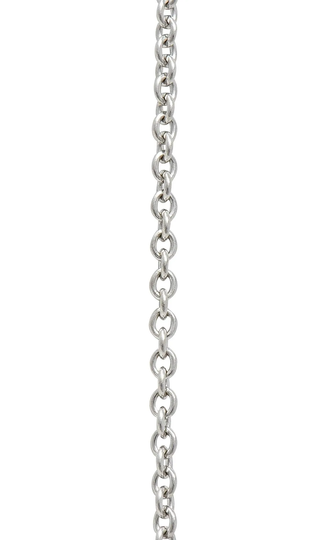 Bulgari 1990's Diamond 18 Karat White Gold Doppio Cuore Heart Vintage Pendant Necklace